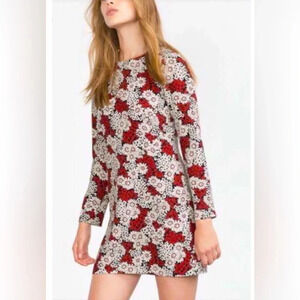 Zara Women floral long sleeves dress size S